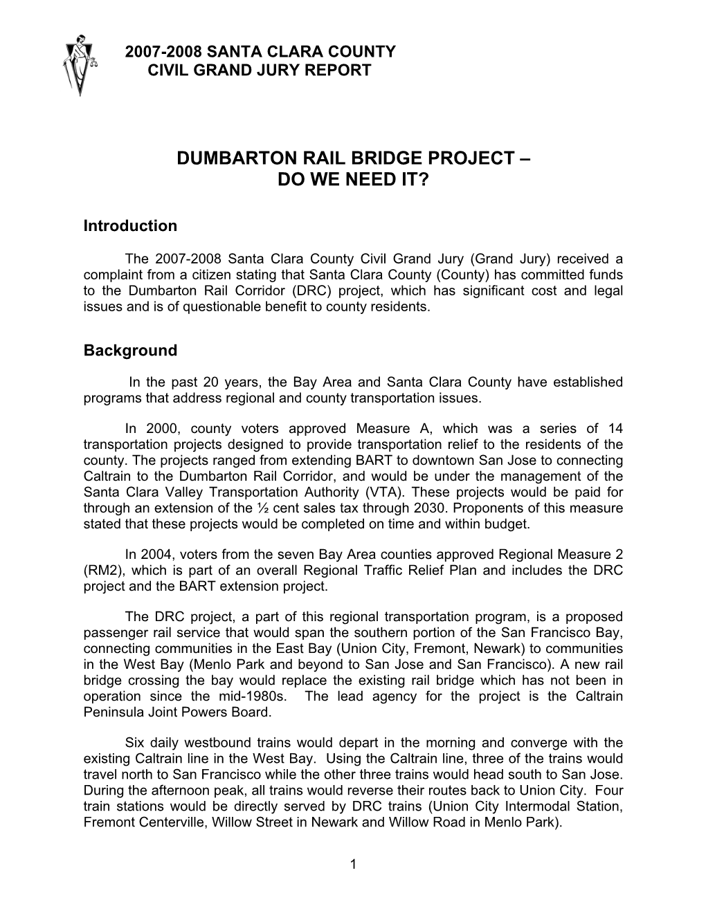 Dumbarton Rail Bridge Project – Do We Need It?