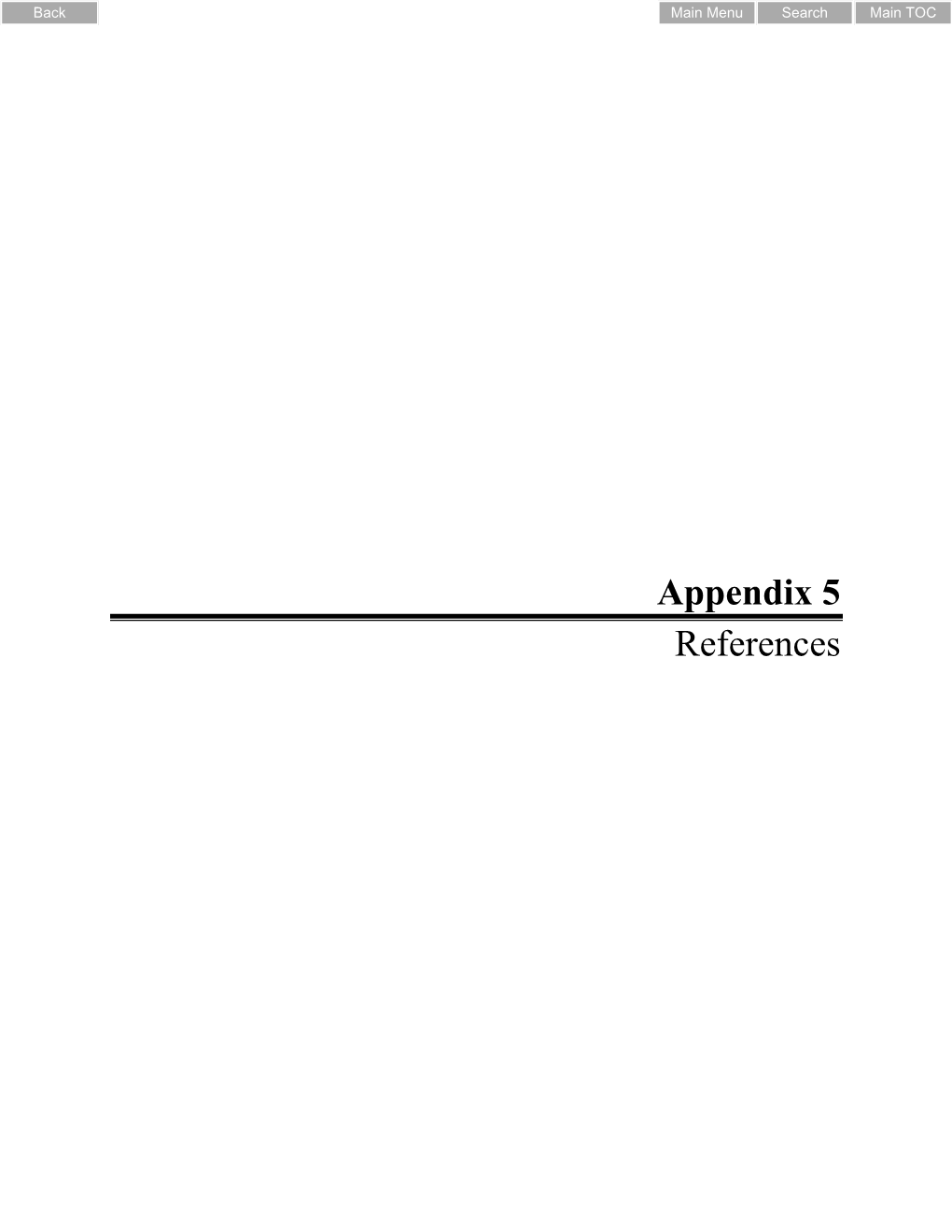 Appendix 5 References Robb Trend Project Appendix 5 – References