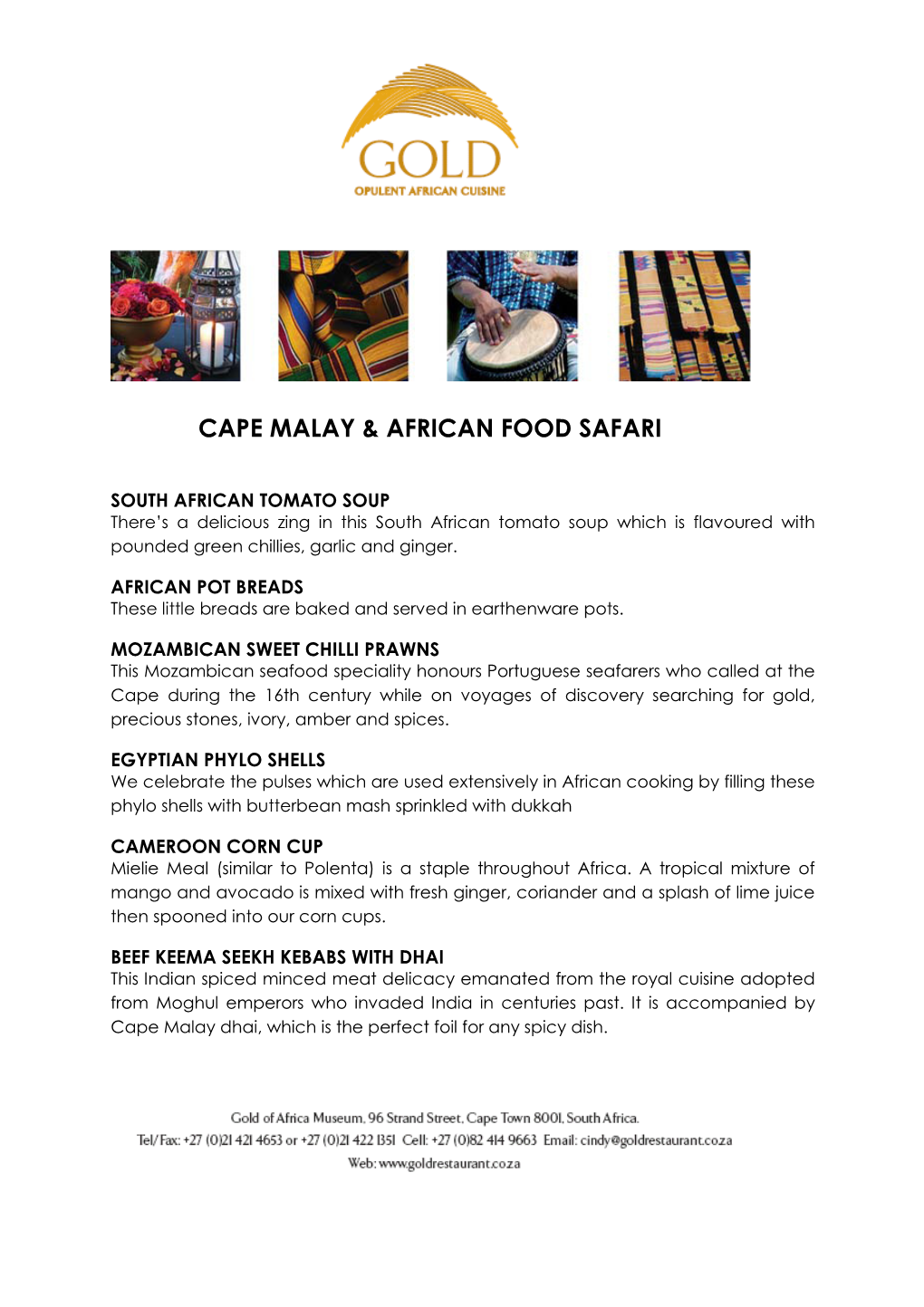 Cape Malay & African Food Safari