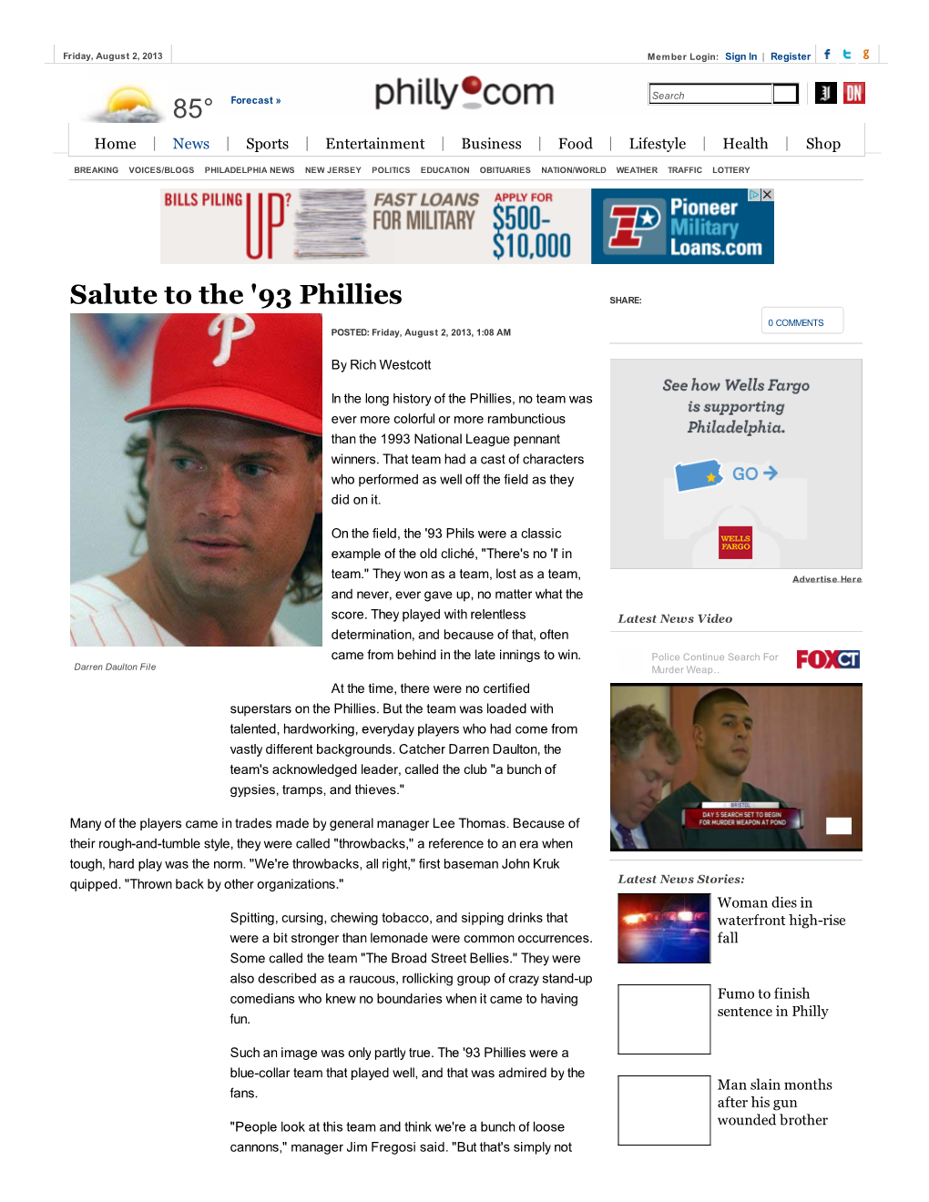 Salute to the '93 Phillies SHARE: 0 COMMENTS