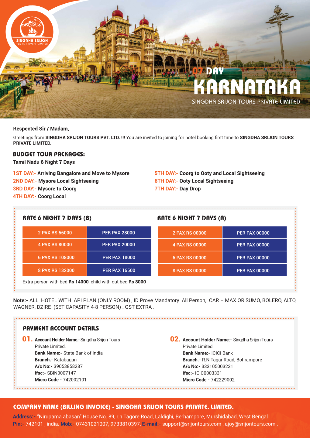 Karnataka Singdha Srijon Tours Private Limited
