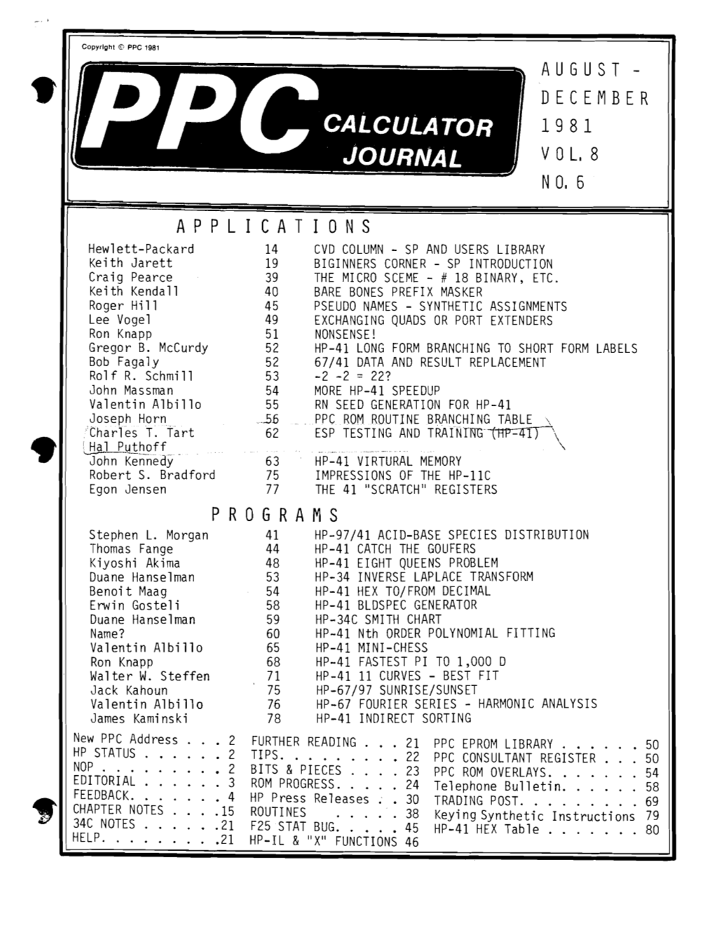 ESP Testing and Training (HP-41)