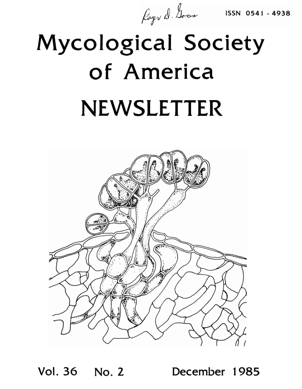 Mycological Society of America NEWSLETTER