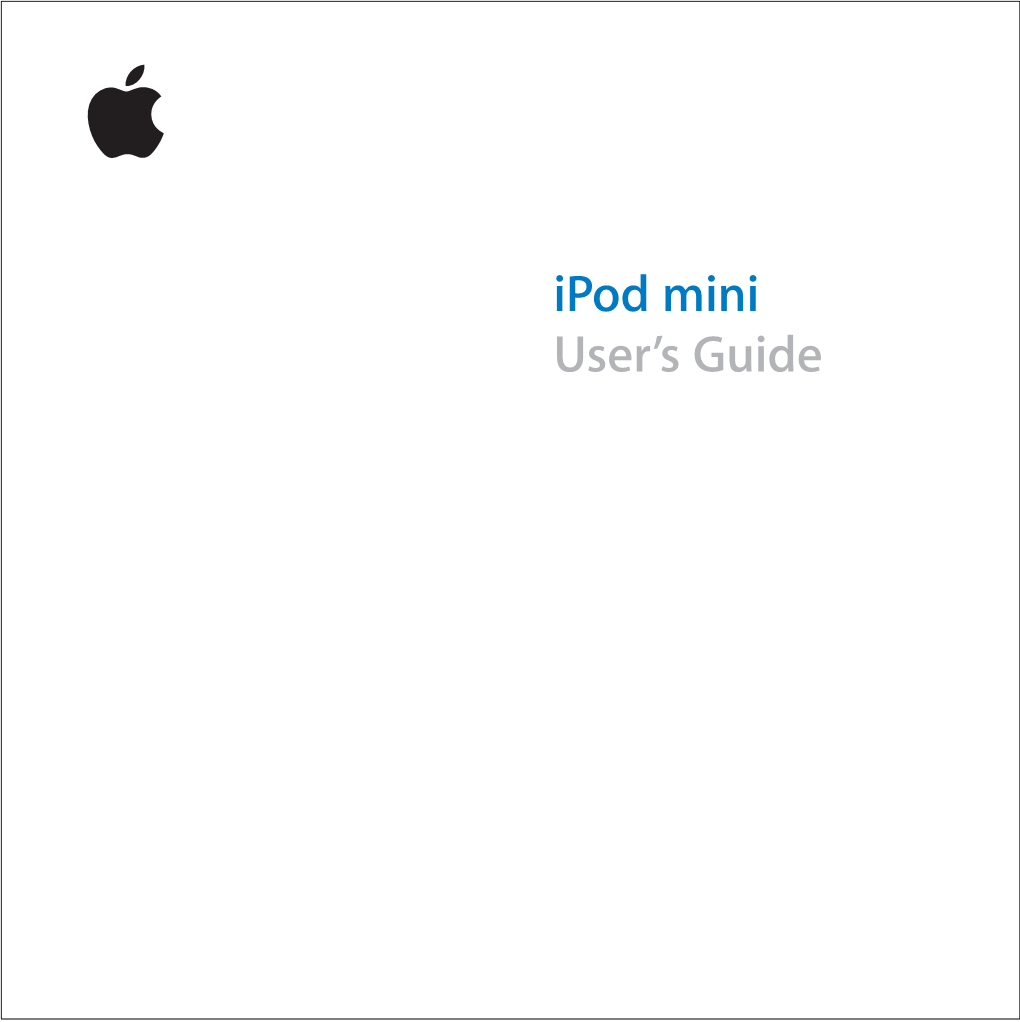 Ipod Mini 2Nd Gen User's Guide