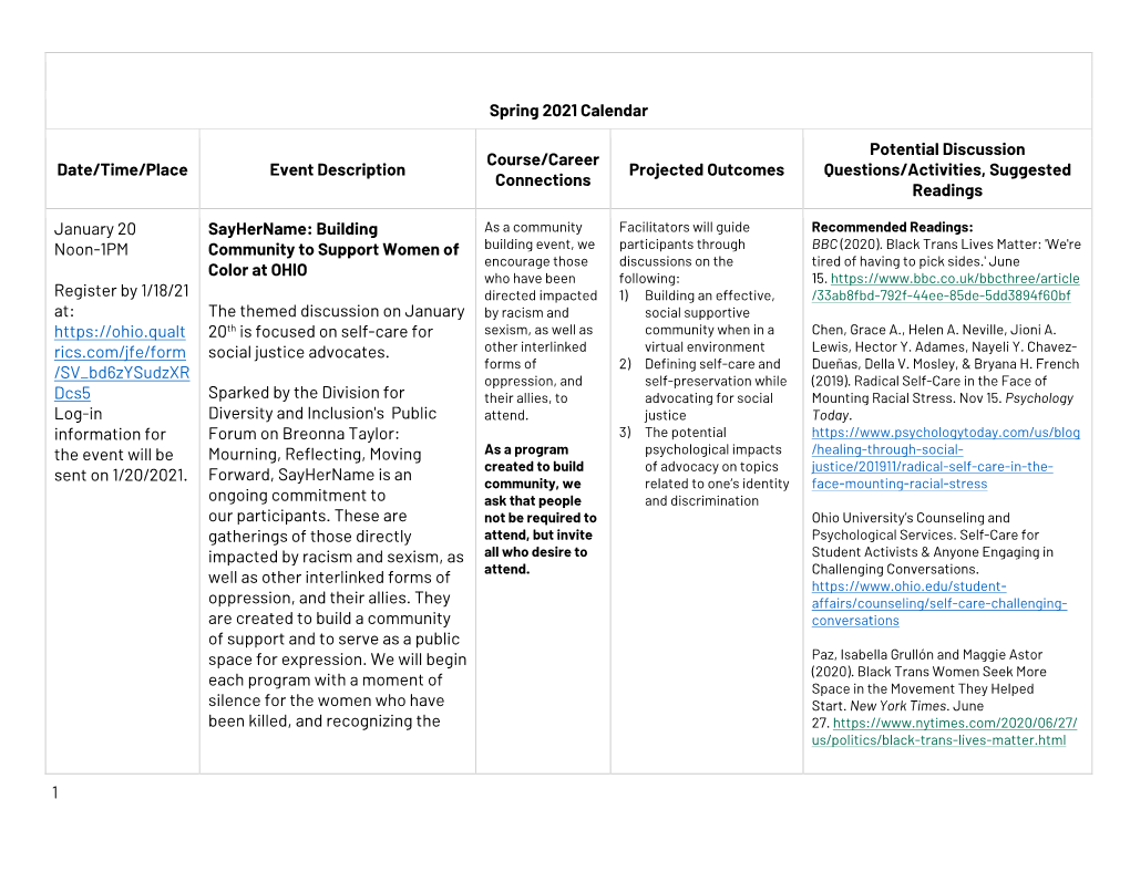 The Spring 2021 Co-Curricular Guide Is Now Available!