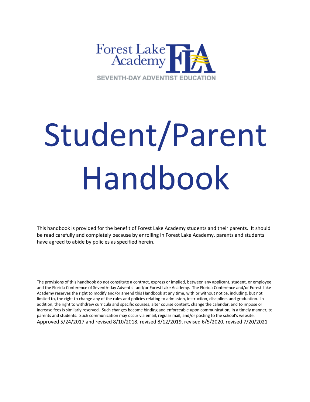 Student Handbook (Pdf)