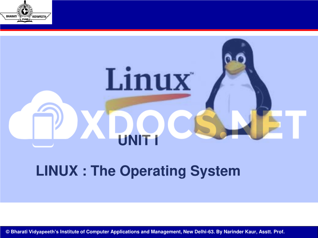 Linux * the Operating System