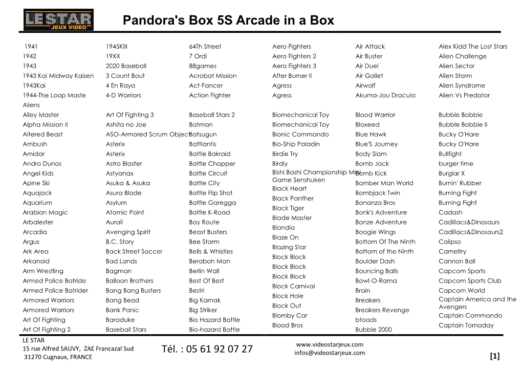 Pandora's Box 5S Arcade in a Box