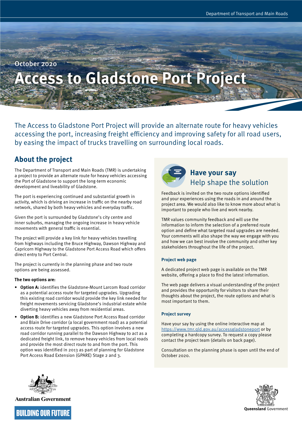 Access to Gladstone Port Project