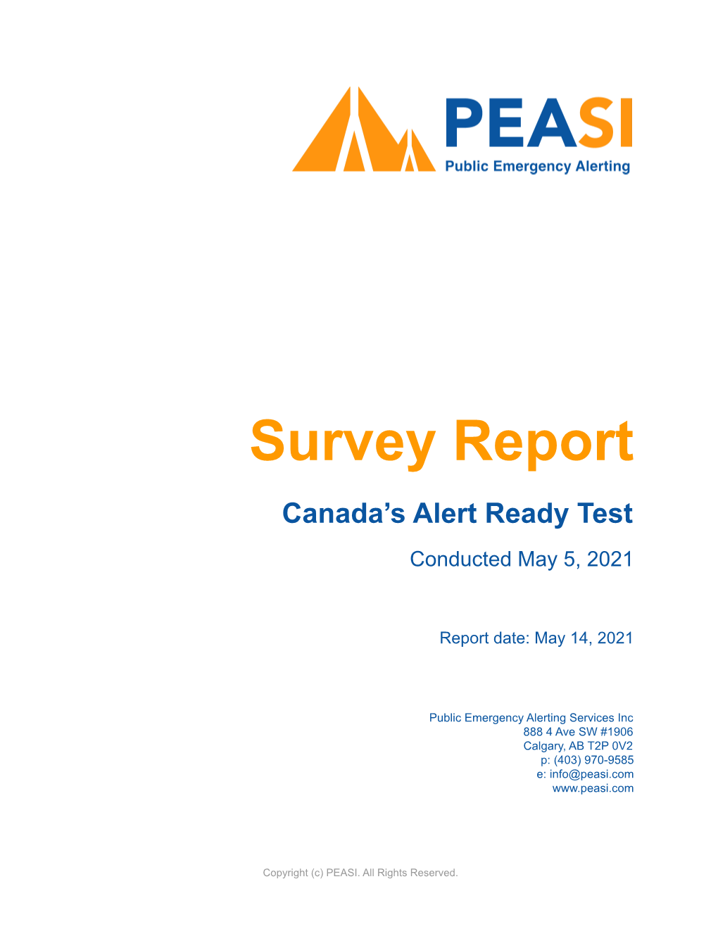 Survey Report: Alert Ready Test May 5 2021