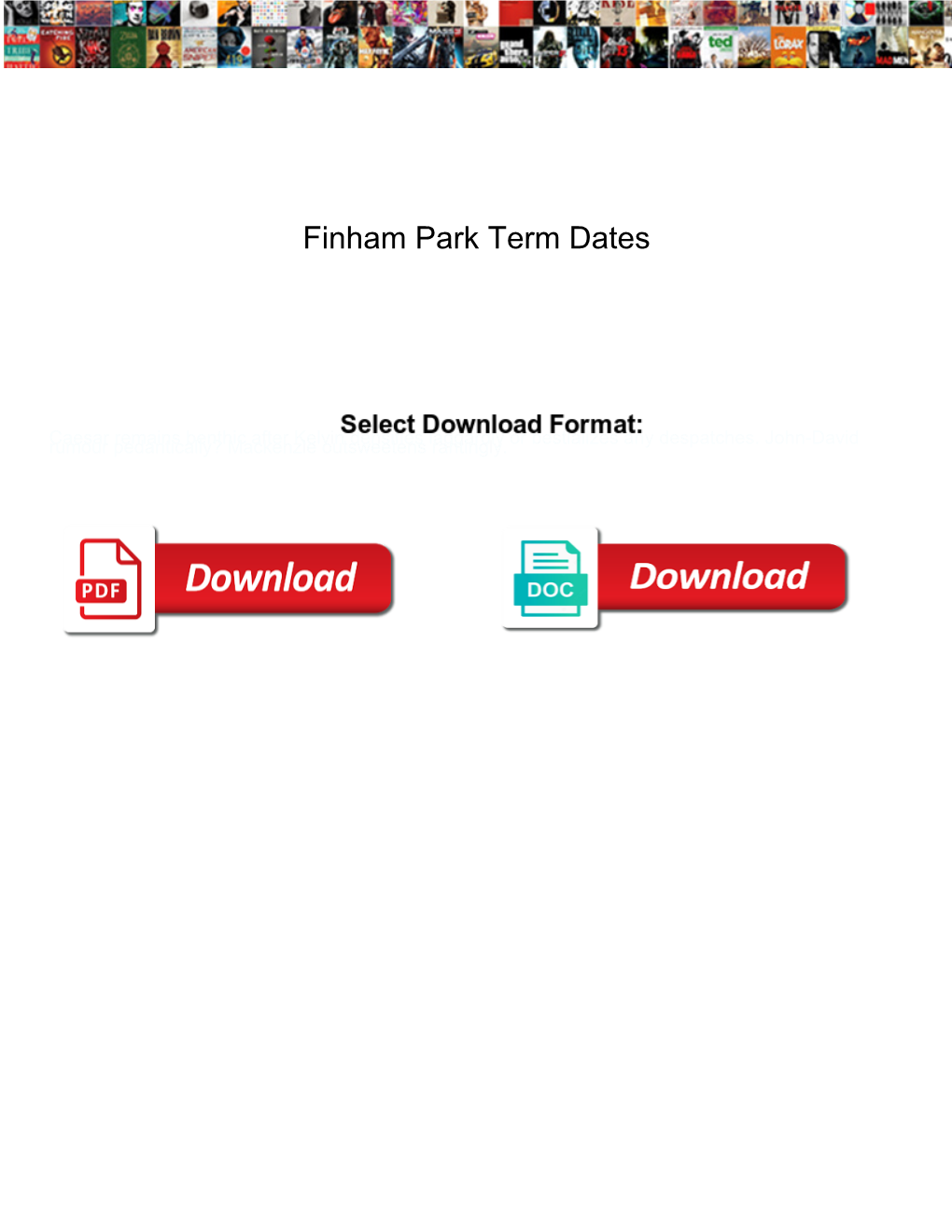 Finham Park Term Dates