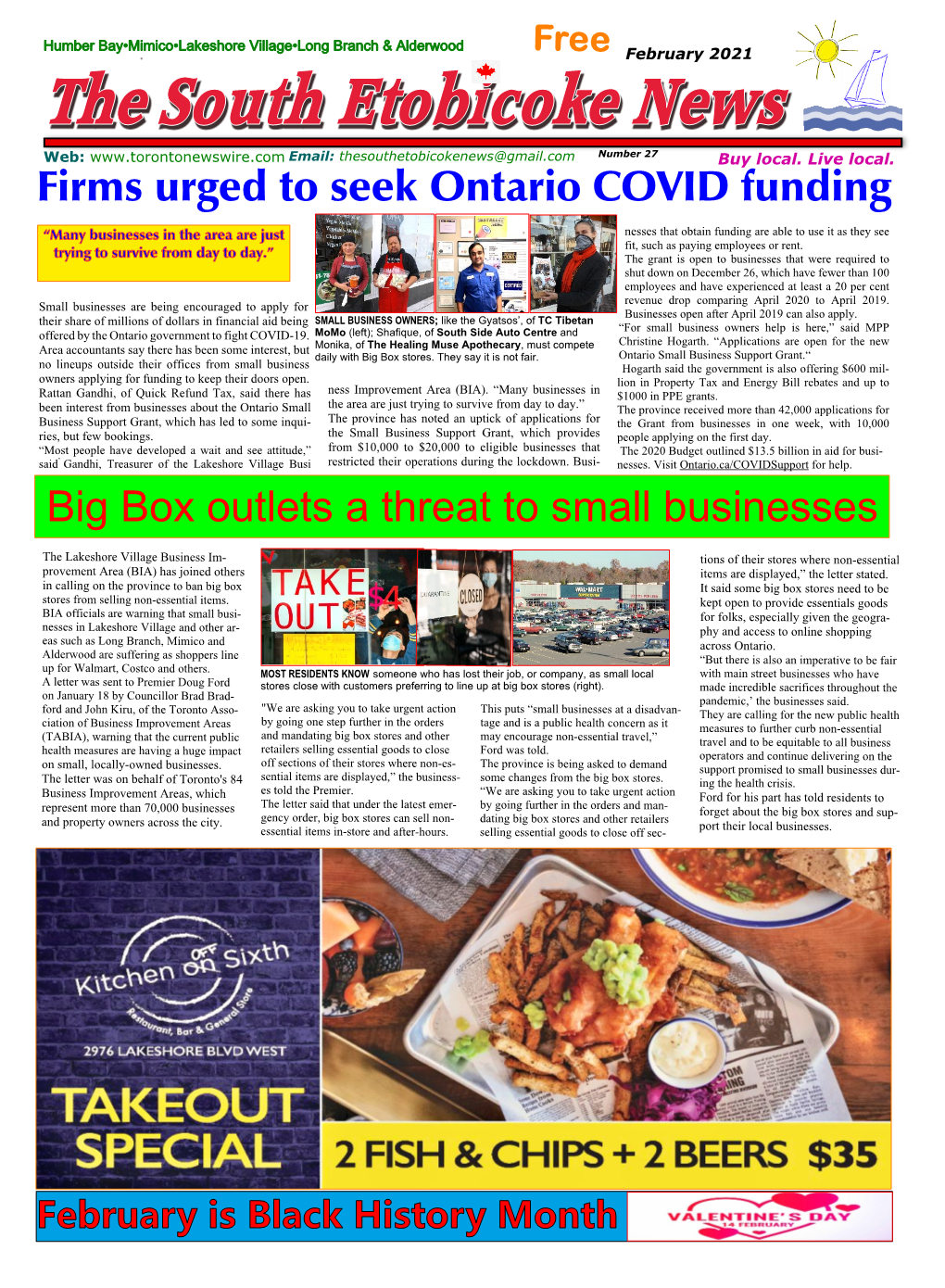 Firms Urged to Seek Ontario COVID Funding Big Box Outlets a Threat To