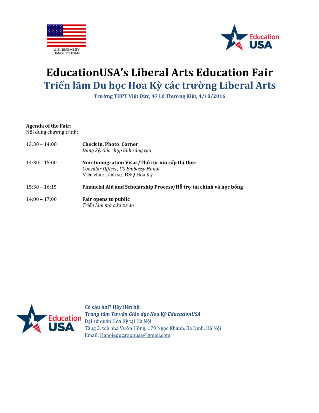 Educationusa's Liberal Arts Education Fair