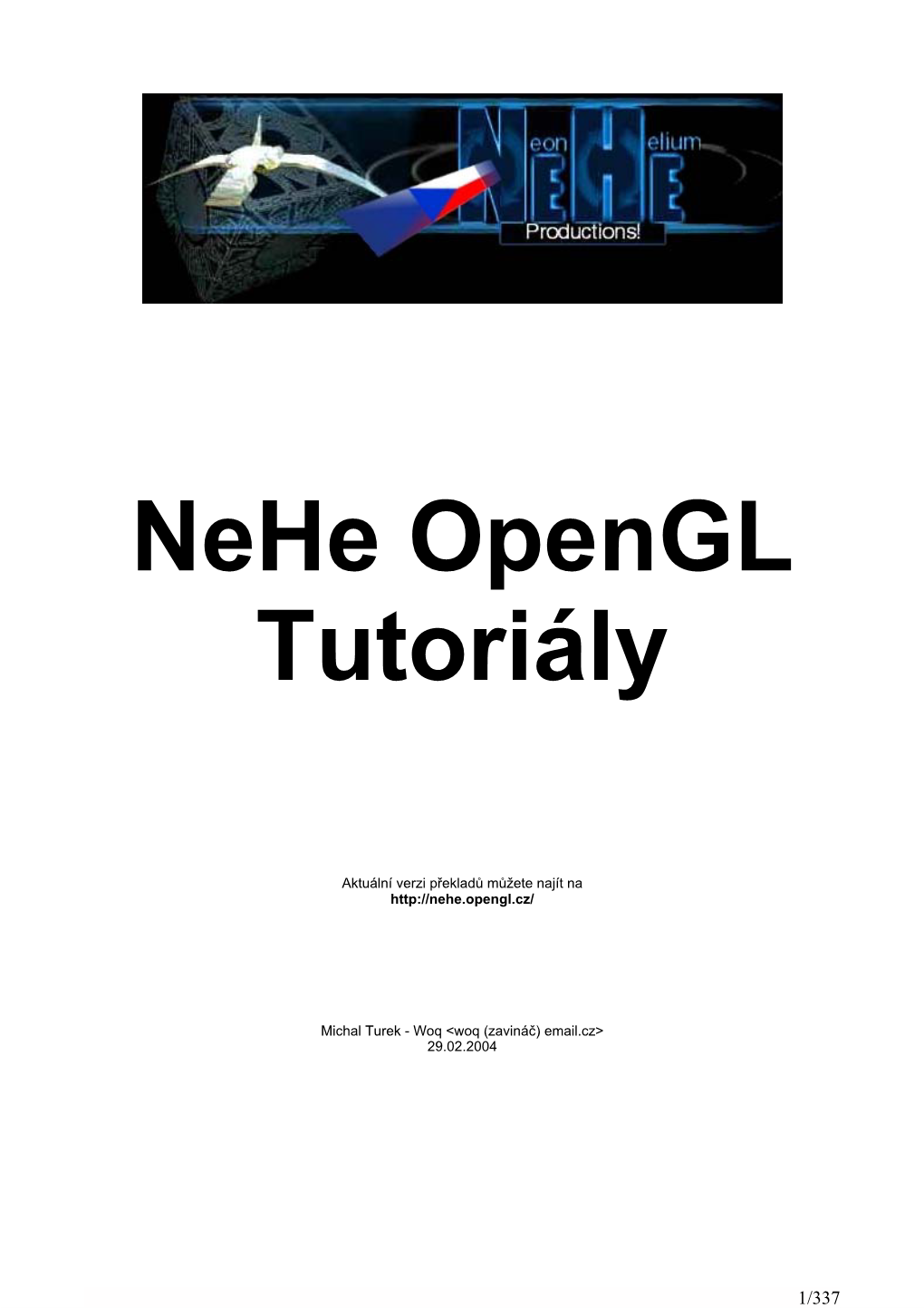 Nehe Opengl Tutoriály