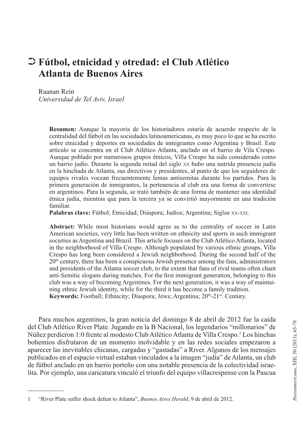 El Club Atlético Atlanta De Buenos Aires 67