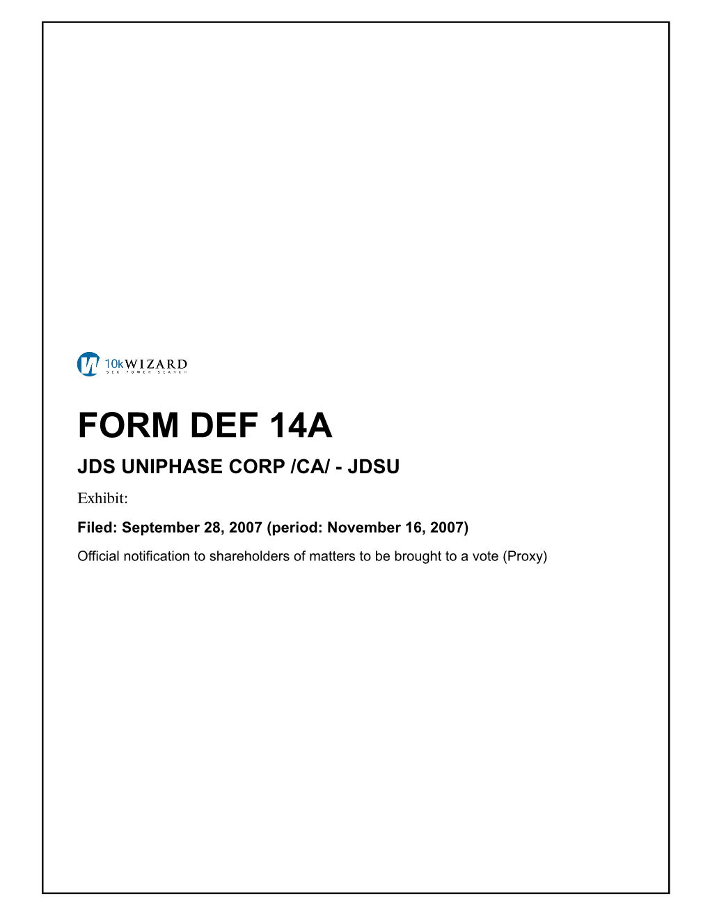 Form Def 14A