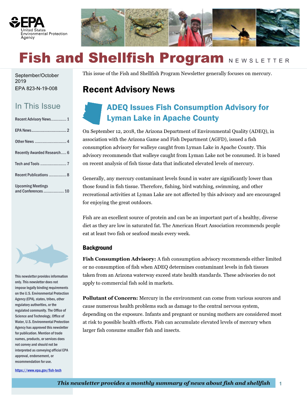 Fish and Shellfish Program Newsletter – September-October 2019