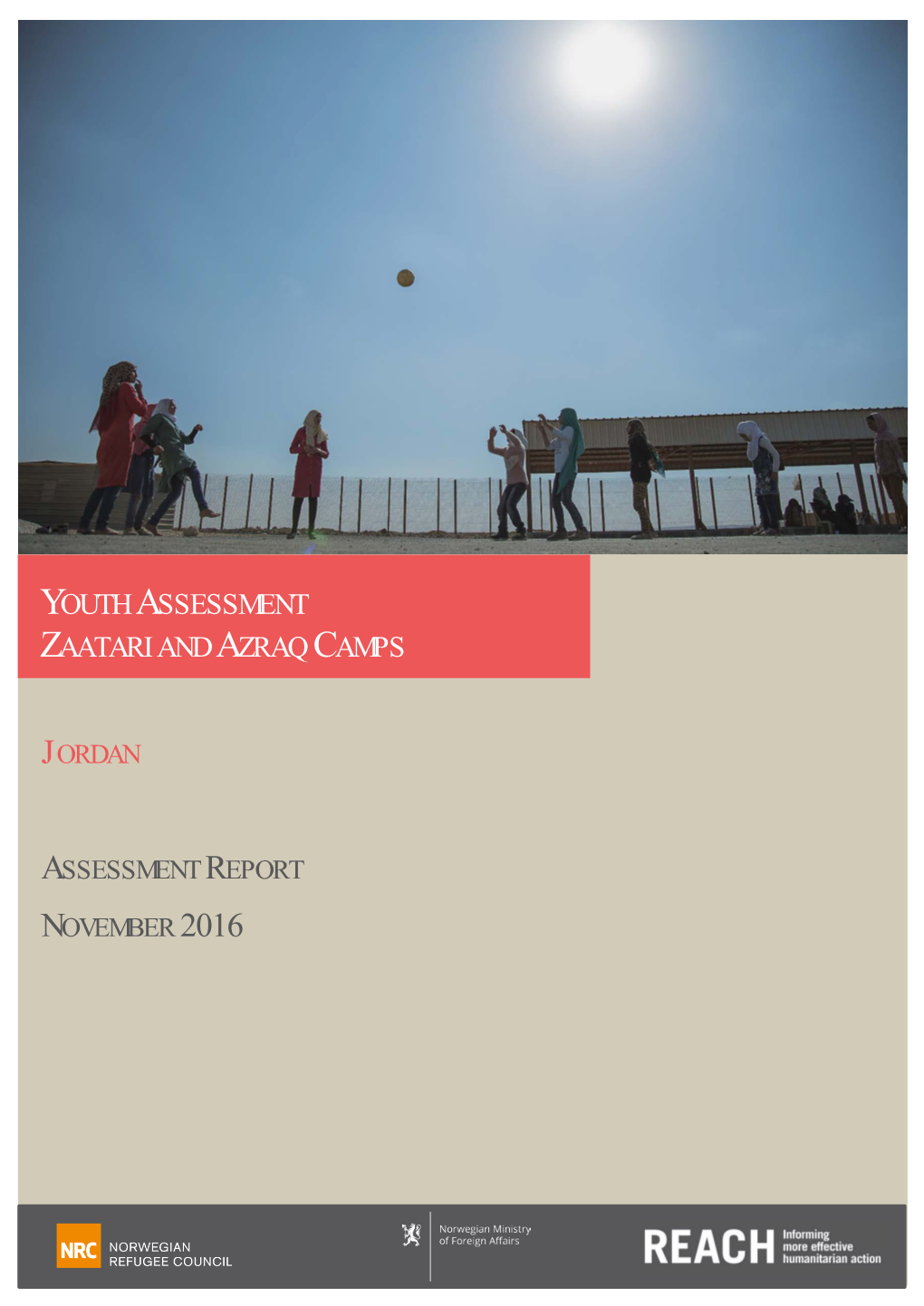 Youth Assessment Zaatari and Azraq Camps