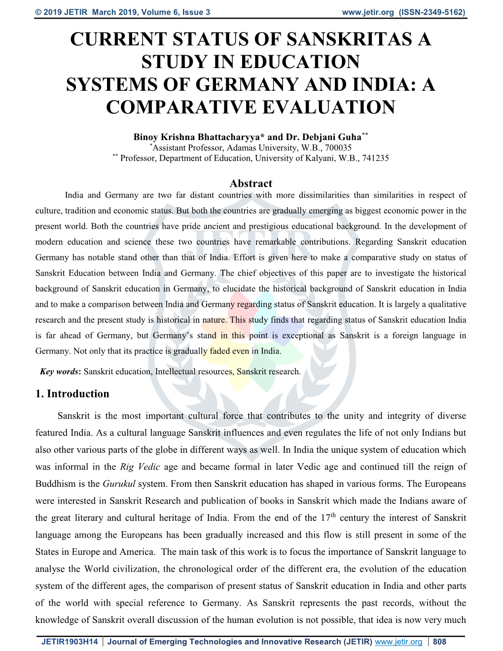 Current Status of Sanskritas a Study in Education Systems of Germany and India: a Comparative Evaluation