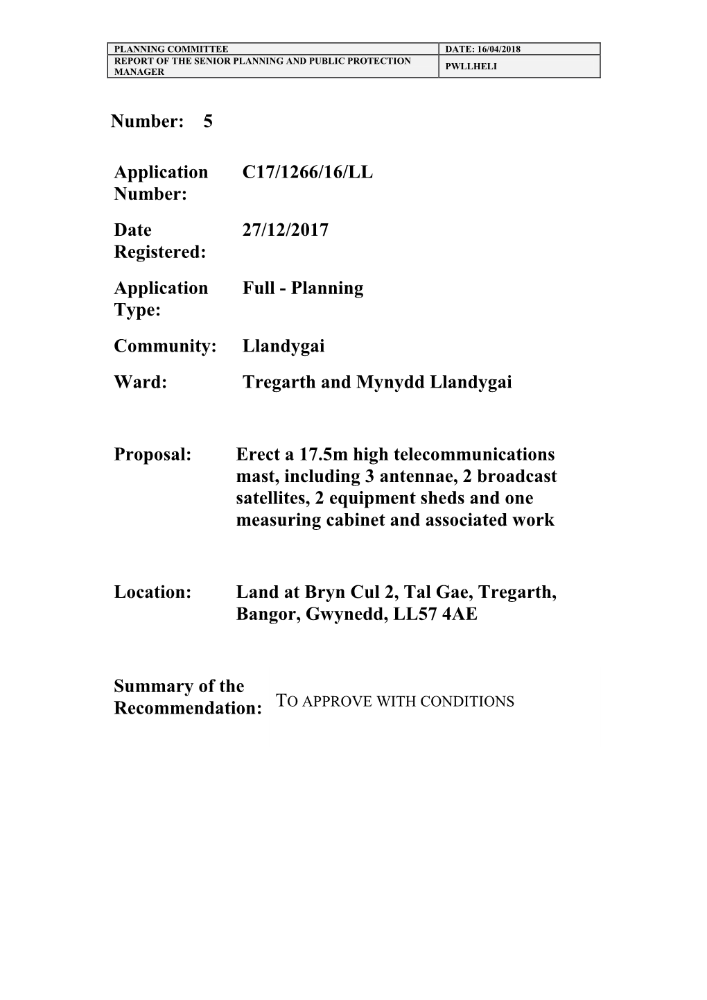 Land at Bryn Cul, 2 Tal Gae, Tregarth, Bangor