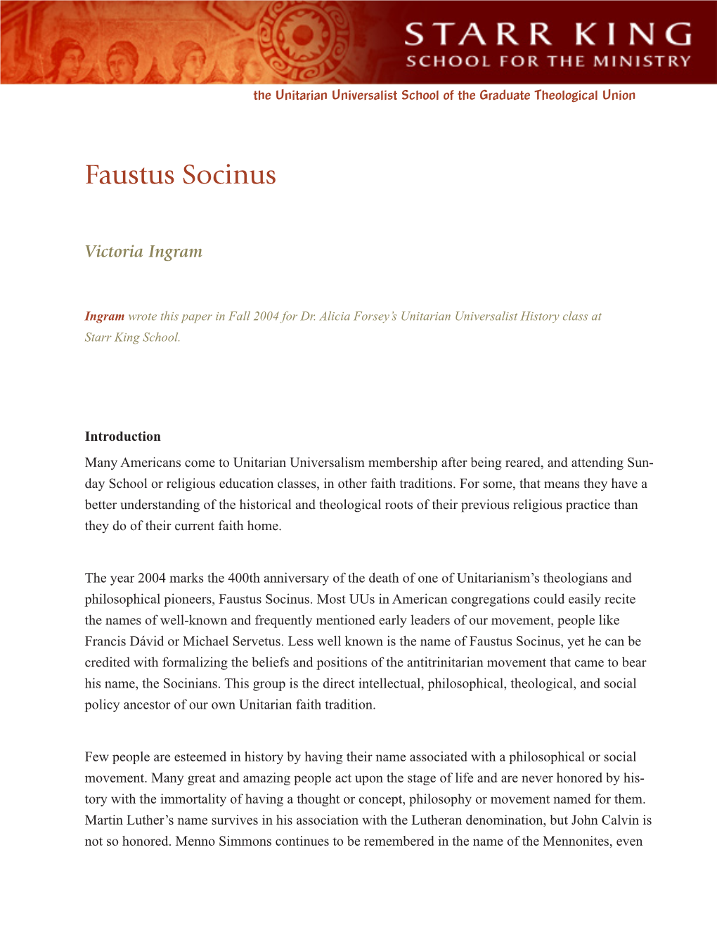 Faustus Socinus