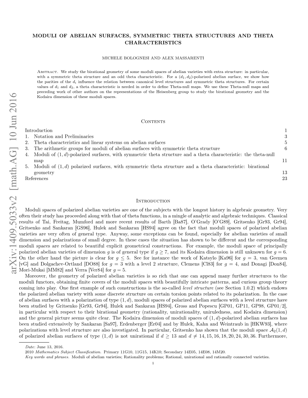 Moduli of Abelian Surfaces, Symmetric Theta Structures and Theta Characteristics II, in Preparation