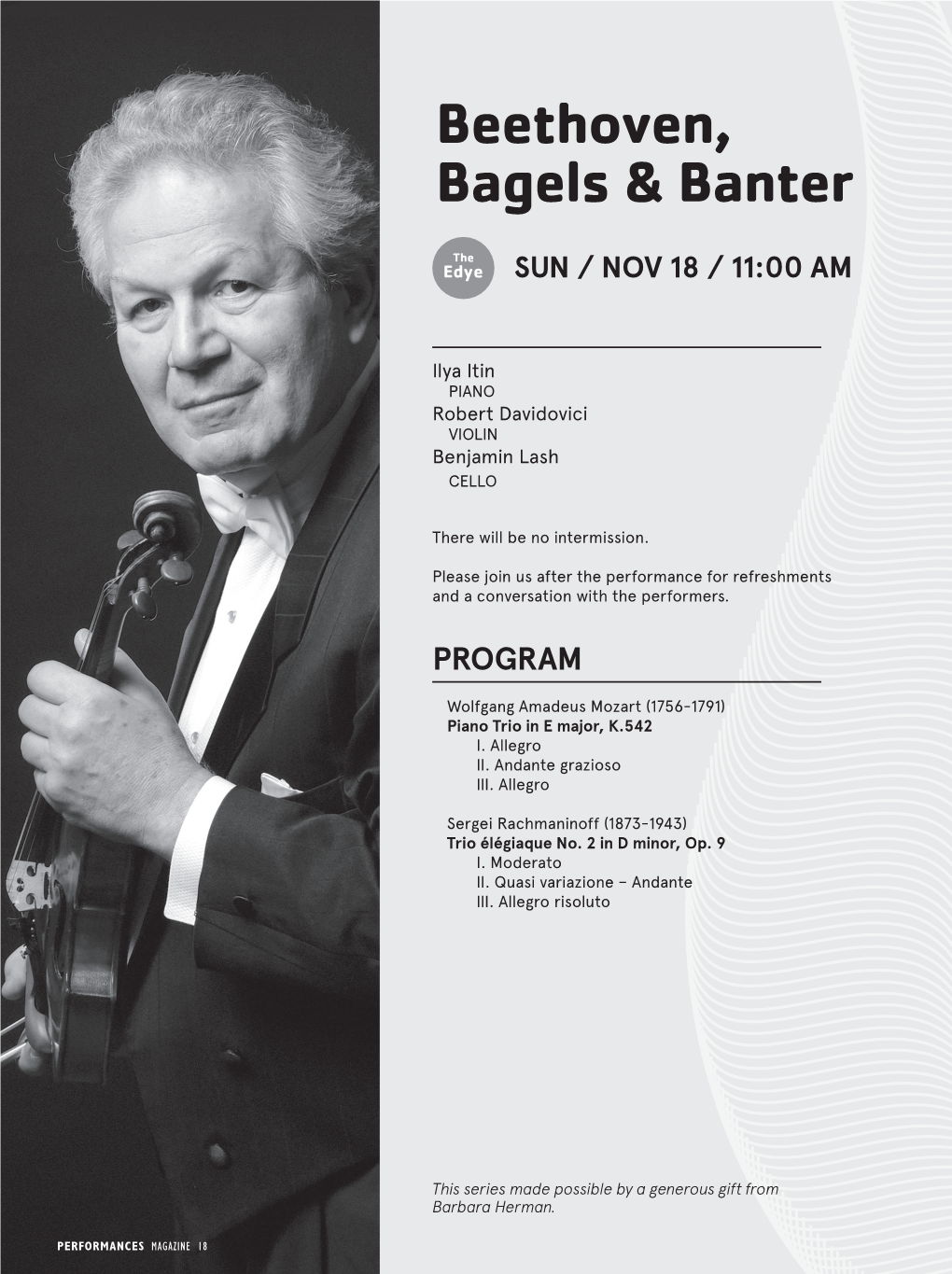 Beethoven, Bagels & Banter