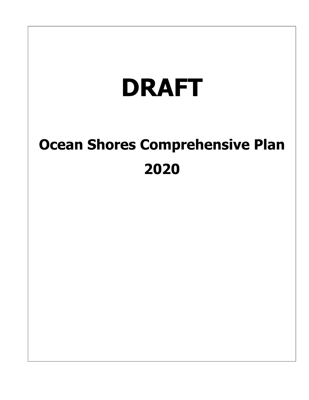 Ocean Shores Comprehensive Plan 2020