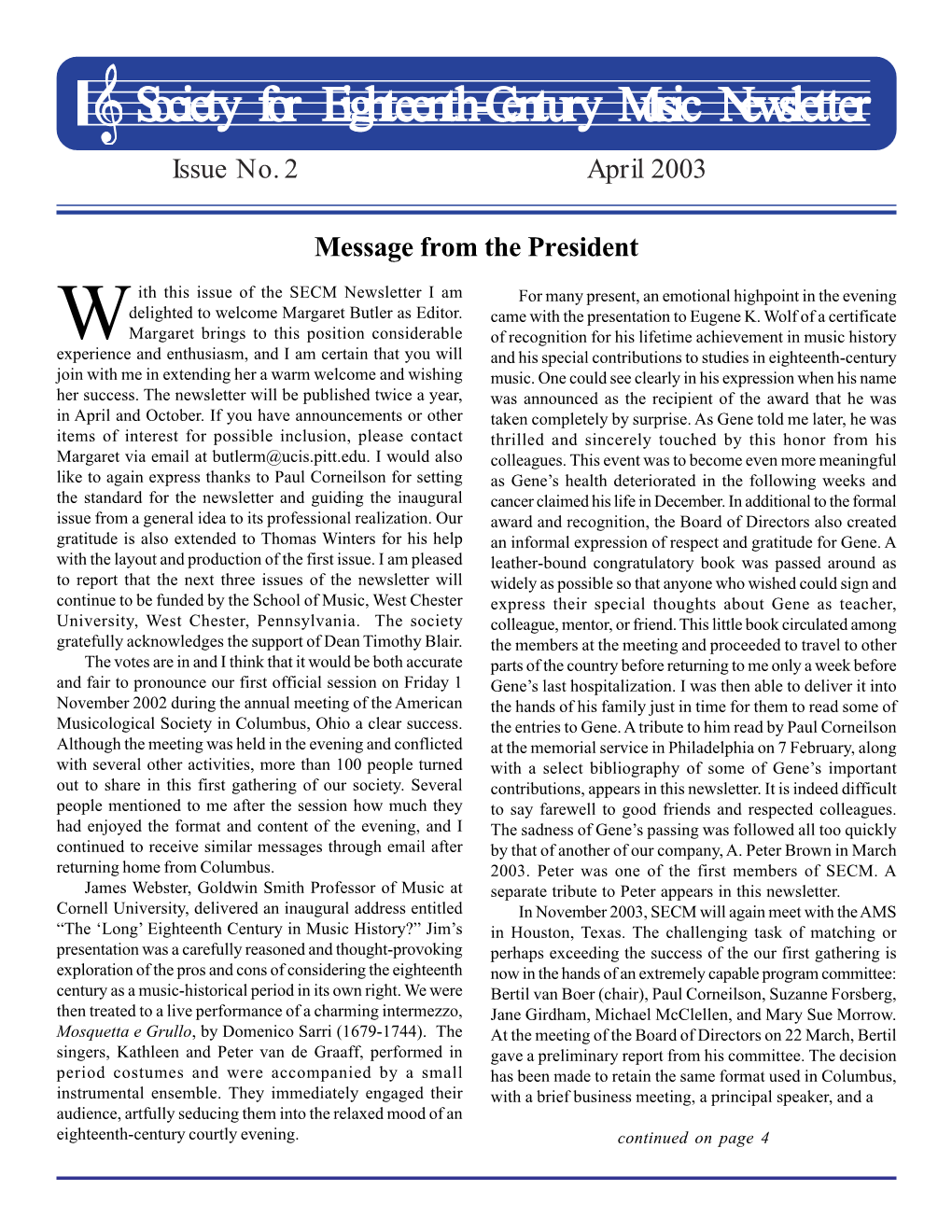 SECM Newsletter-April 03