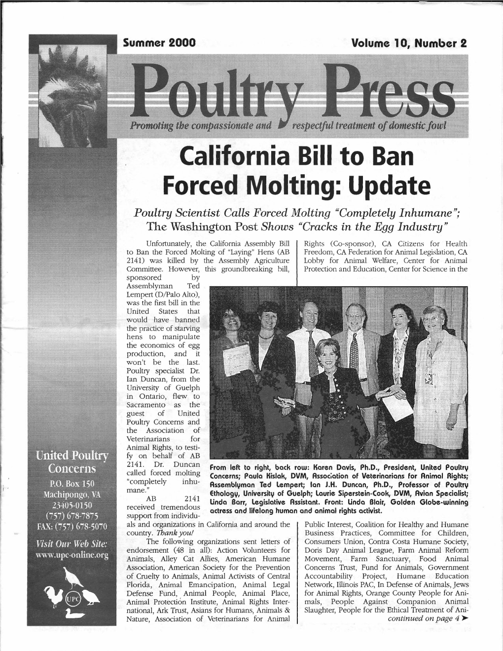 UPC Summer 2000 Poultry Press