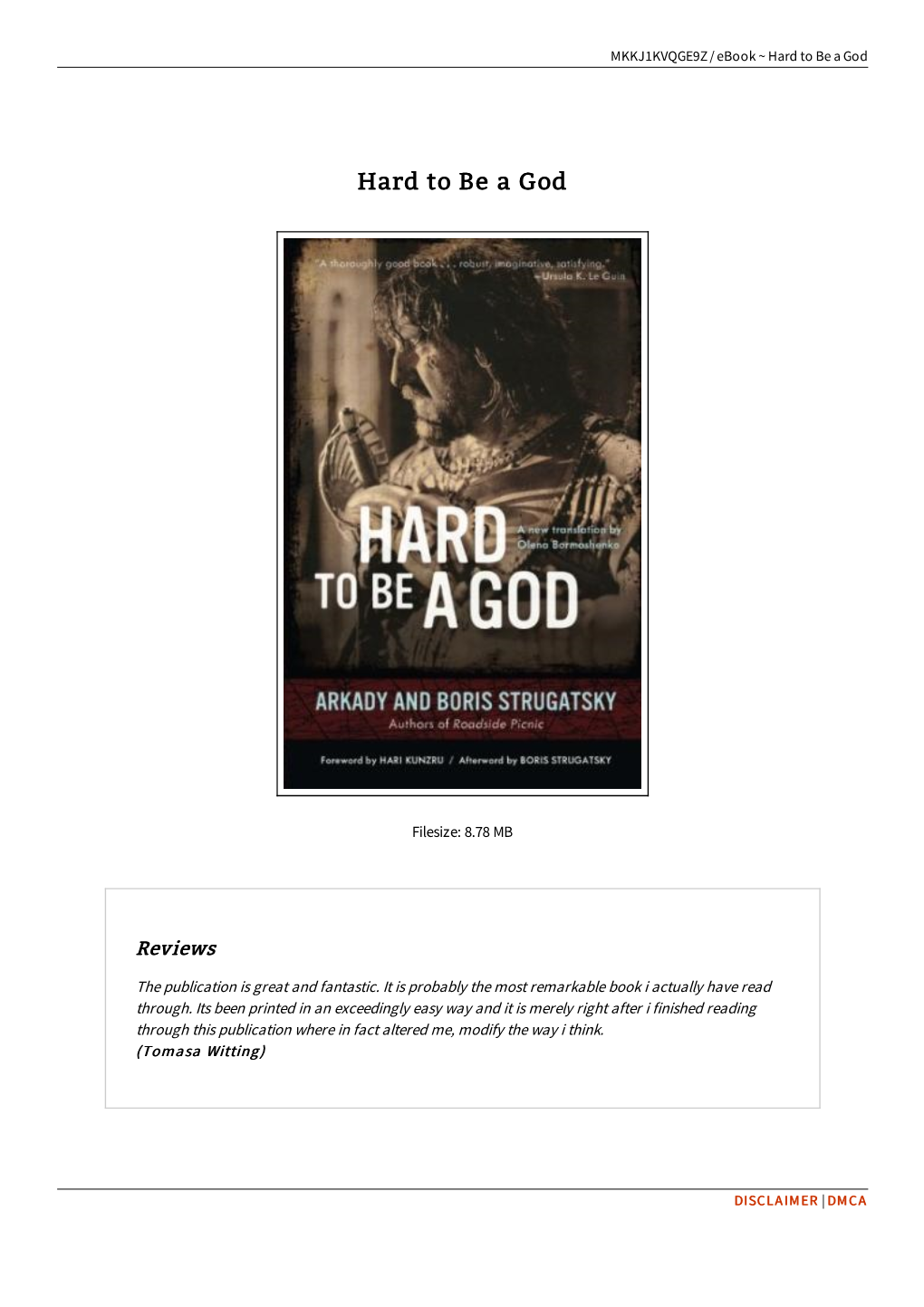 Download Ebook ^ Hard to Be a God » HKOWZL6SDFCT