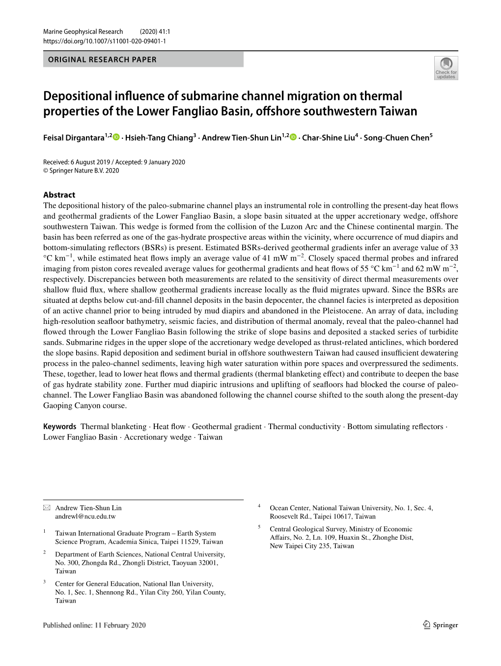 Depositional Influence of Submarine Channel Migration on Thermal