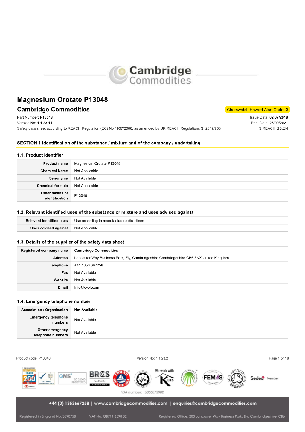 Magnesium Orotate P13048