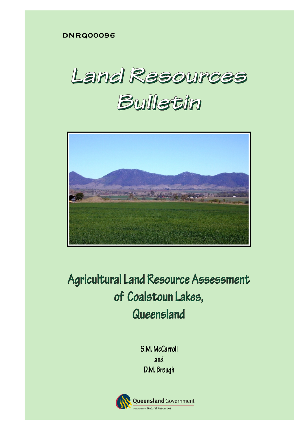 Agricultural Land Resource Assessment of Coalstoun Lakes