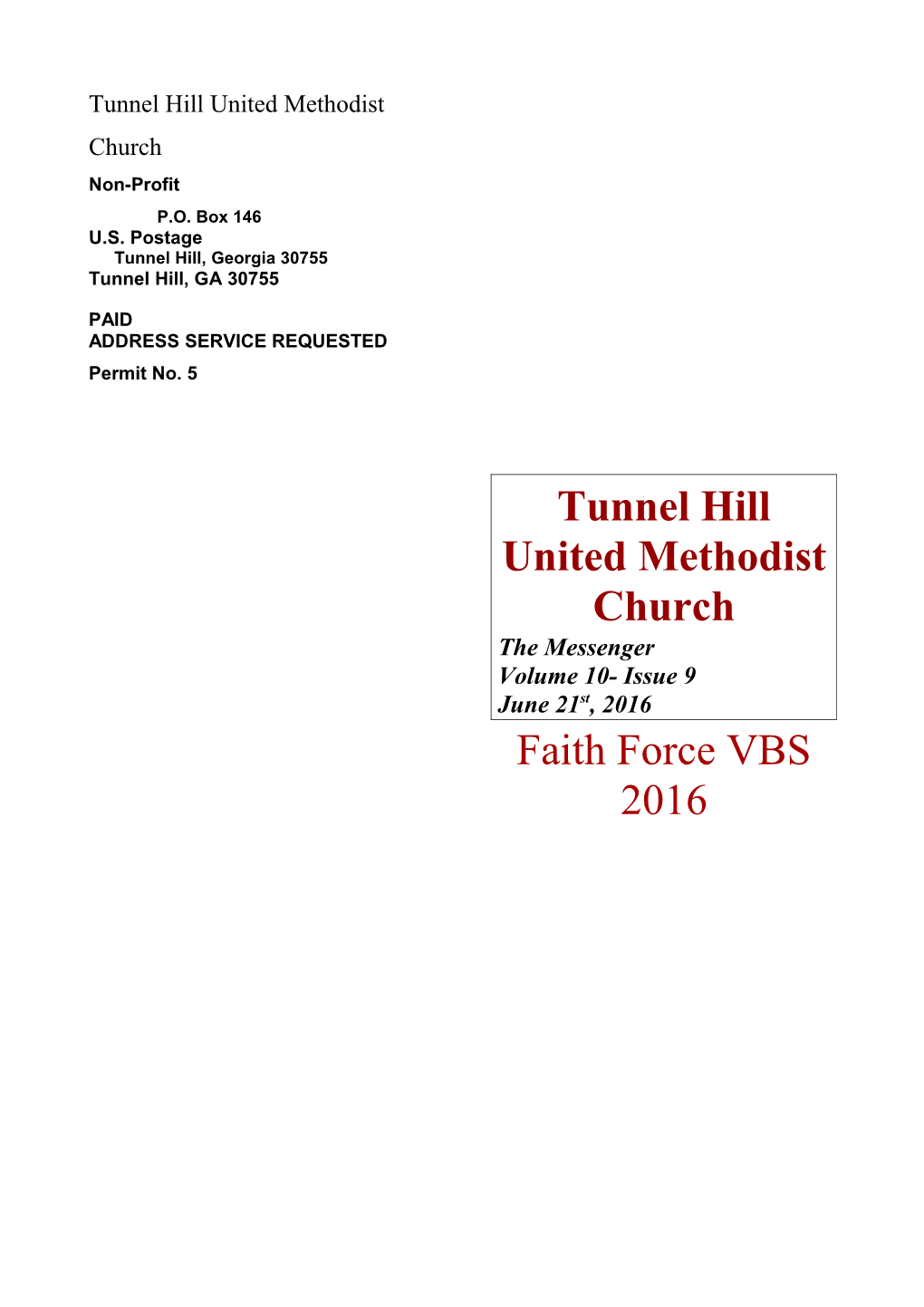 Tunnel Hill United Methodist Church Non-Profit