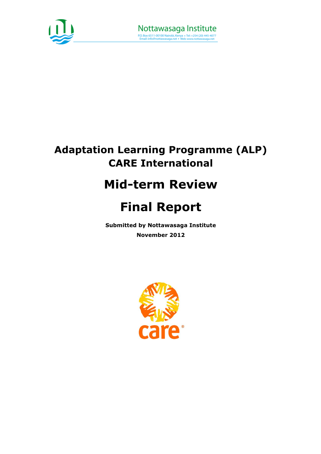 (ALP) CARE International Mid-Term Review Final Report