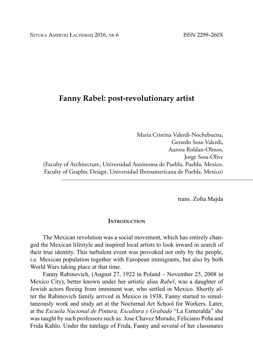 Fanny Rabel: Post-Revolutionary Artist