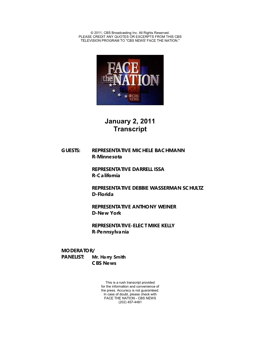 January 2, 2011 Transcript