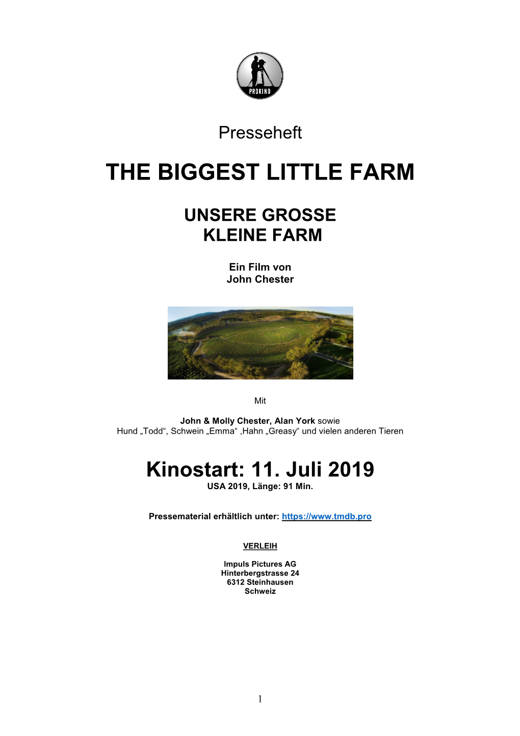 THE BIGGEST LITTLE FARM Presseheft D