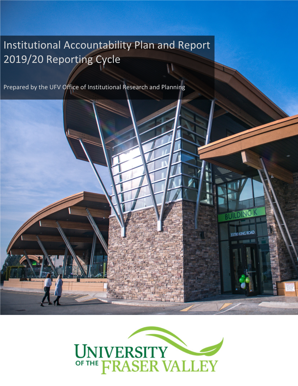 Institutional Accountability Plan and Report 2019/20 Reporting Cycle