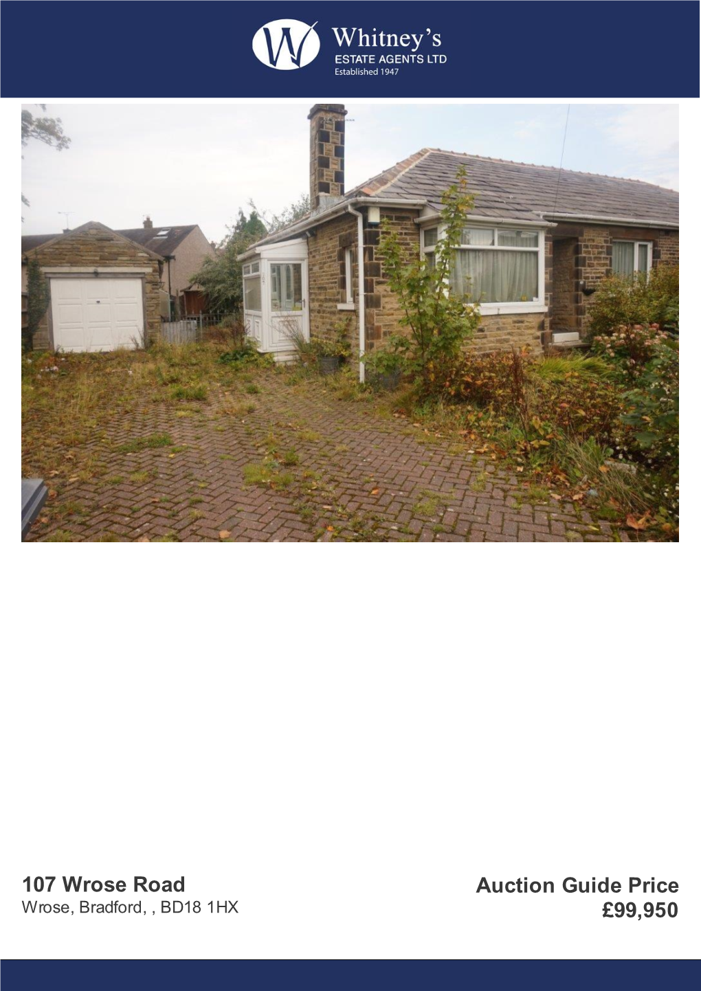 Auction Guide Price £99,950 107 Wrose Road