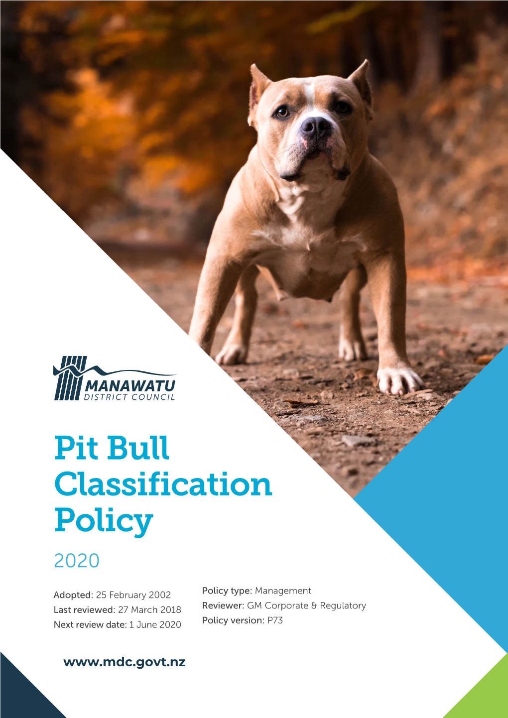 Pit Bull Classification Policy 2020