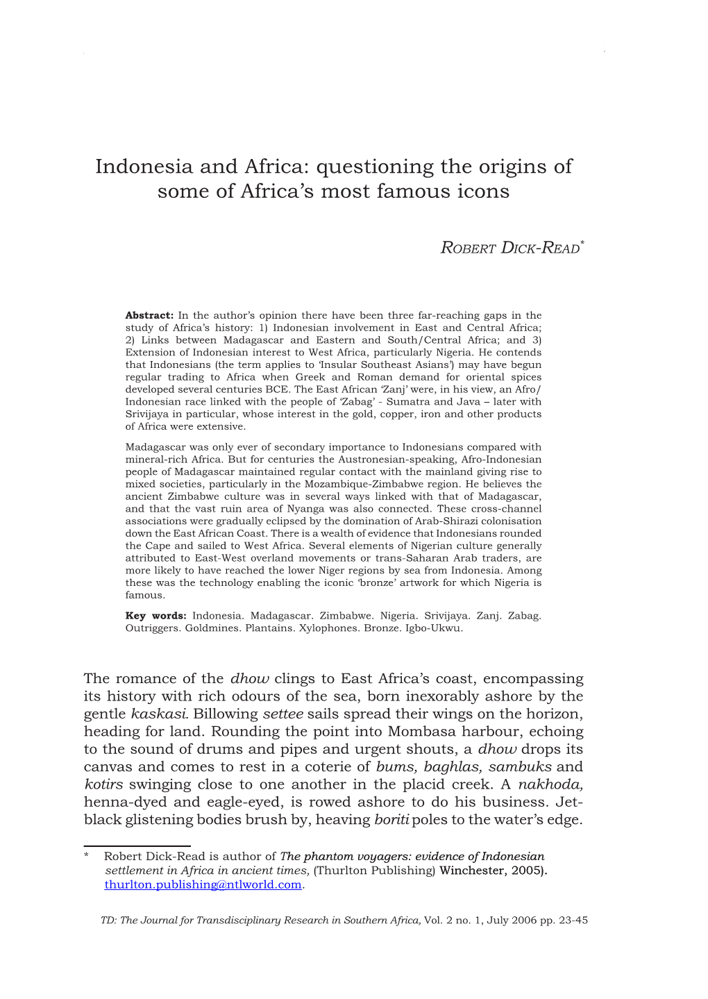 Indonesia and Africa