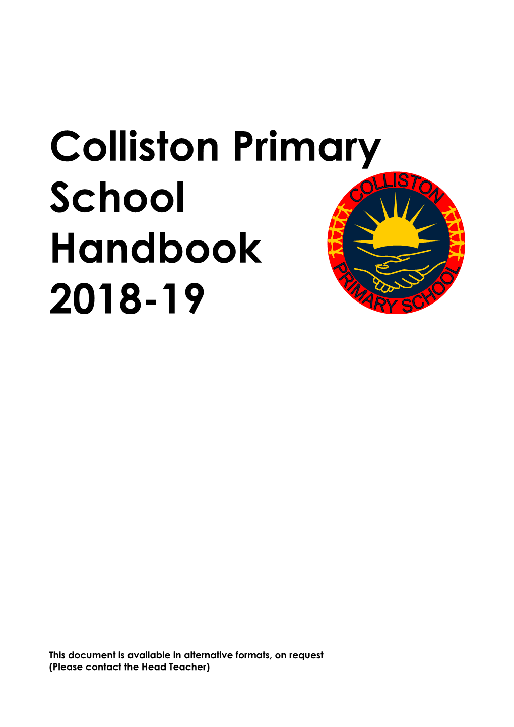 Colliston Primary School Handbook 2018-19