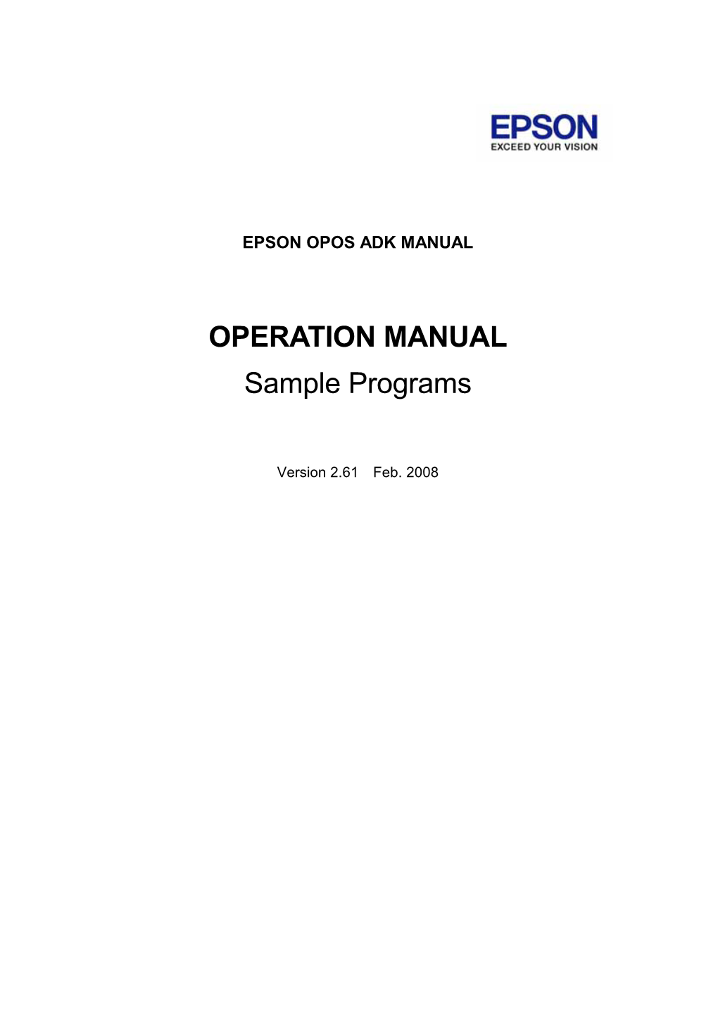 Epson OPOS ADK Manual V2.61175.56 KB