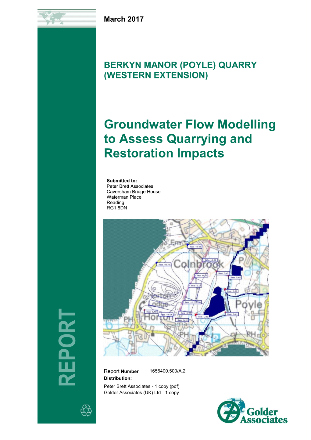 Groundwater Flow Modelling to Assess Quarrying and Restoration Impacts