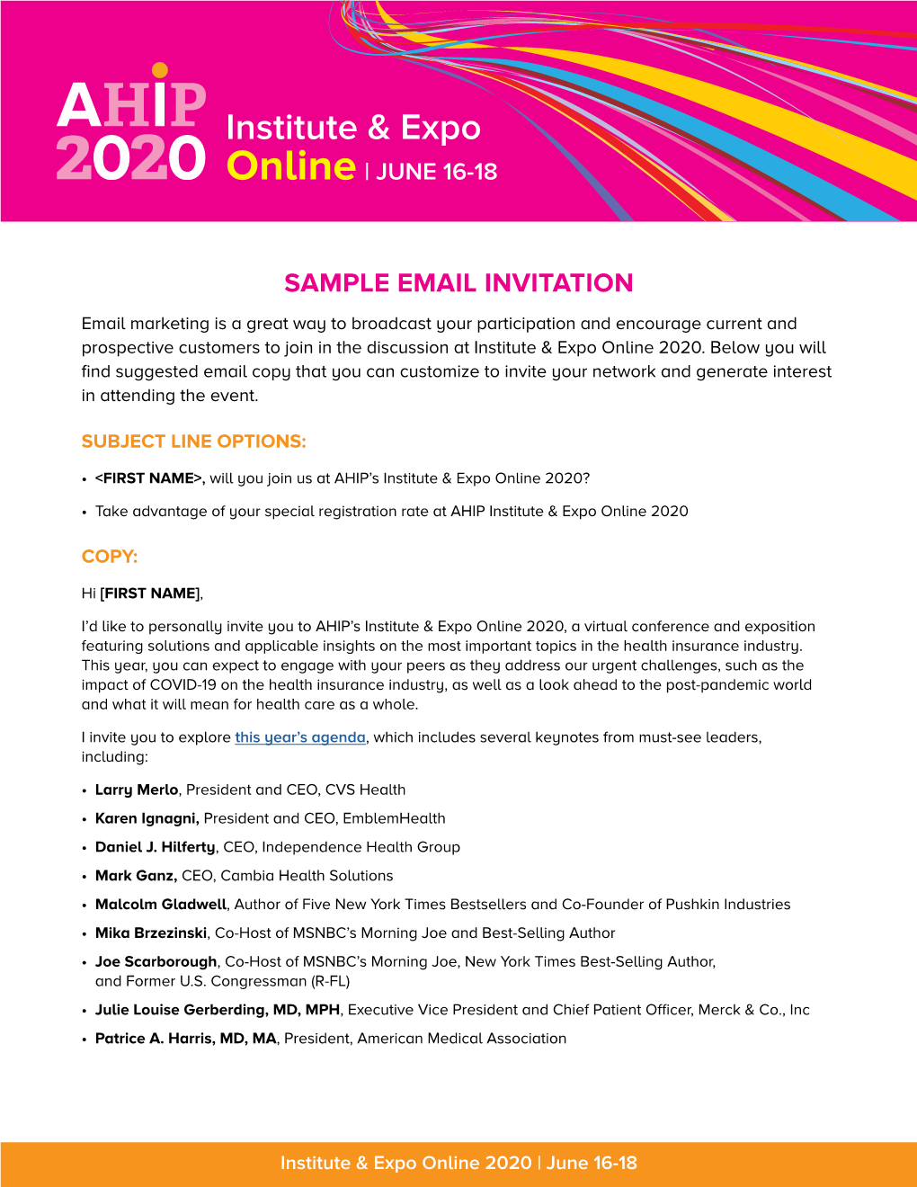 Download Sample Email Invites