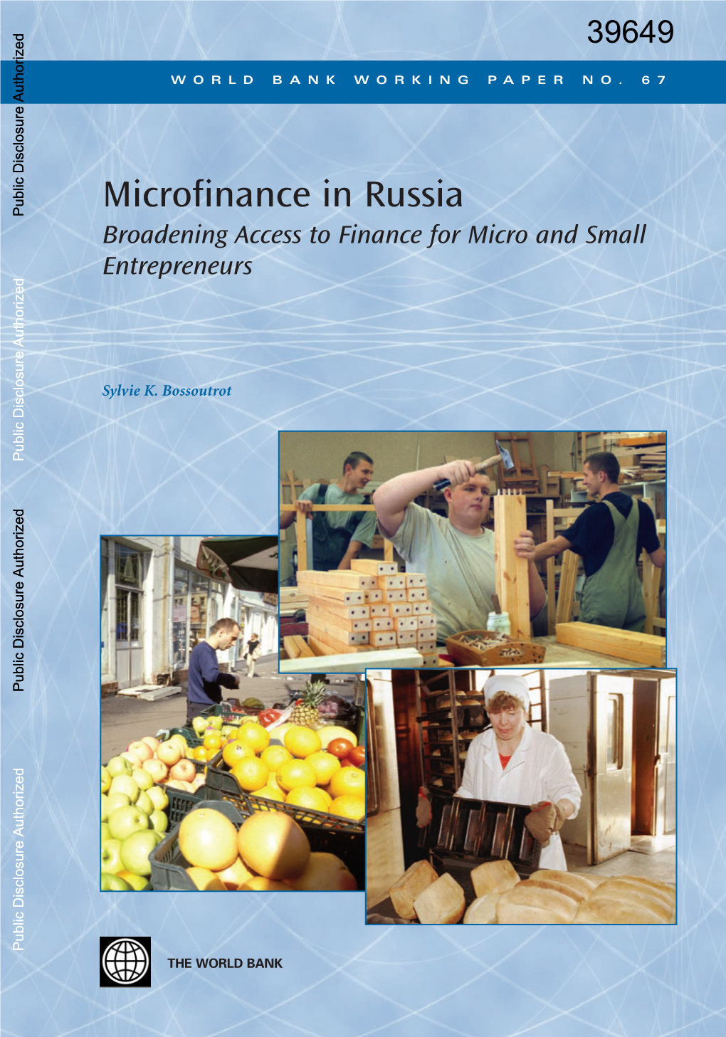 Microfinance in Russia—Setting the Stage