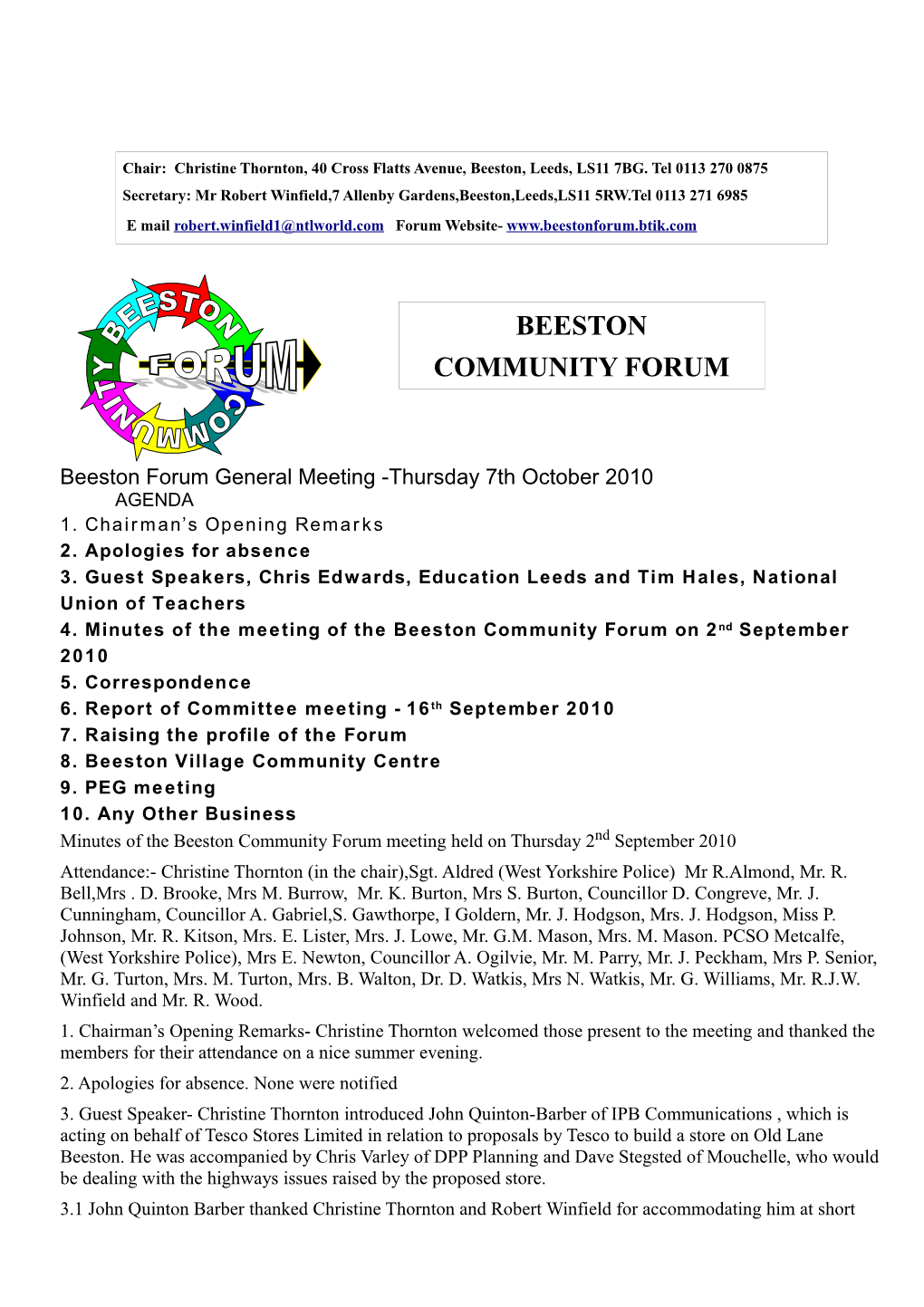 Beeston Community Forum