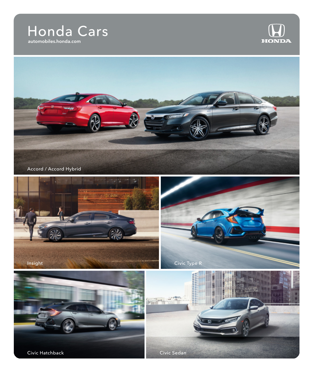 Honda Cars Brochure: Accord, Insight, Civic, & Type R | Honda